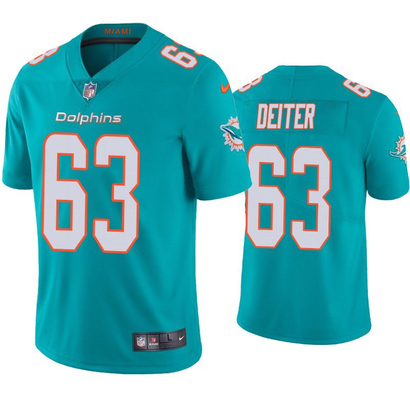 Men Miami Dolphins #63 Michael Deiter Nike Green Limited NFL Jersey